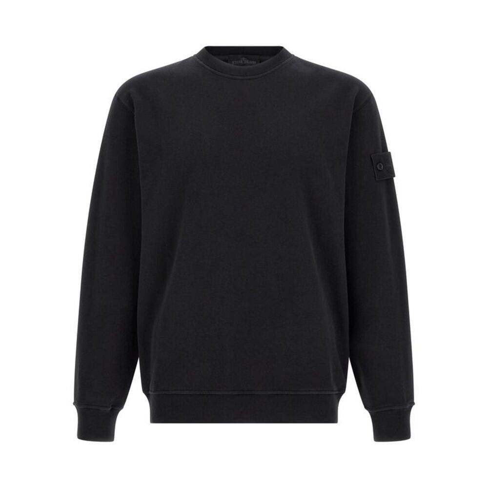 Stone Island Black Cotton Men's Sweatshirt